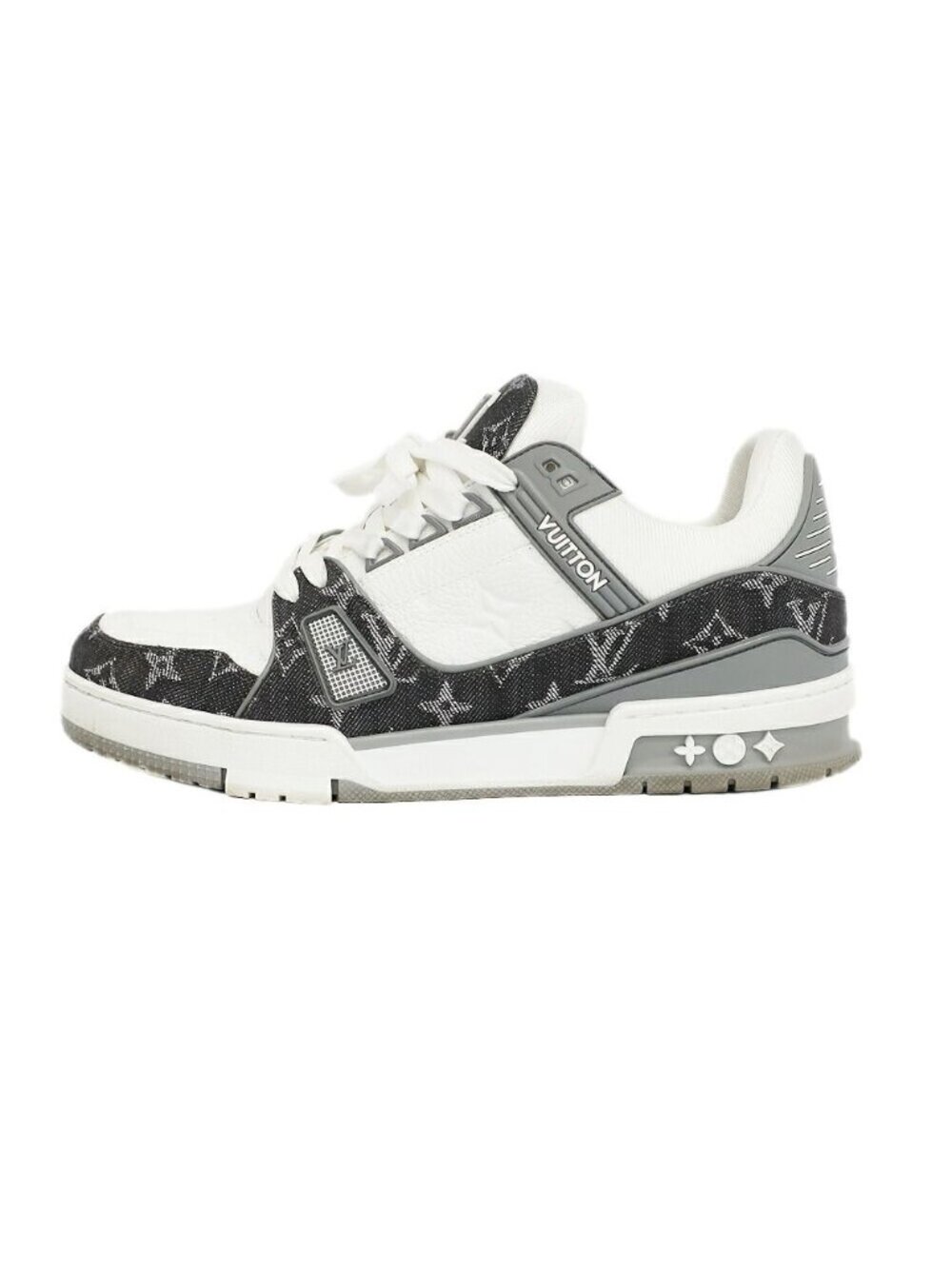 Louis Vuitton LV Trainer Sneakers Monogram Denim Shoes 7.5